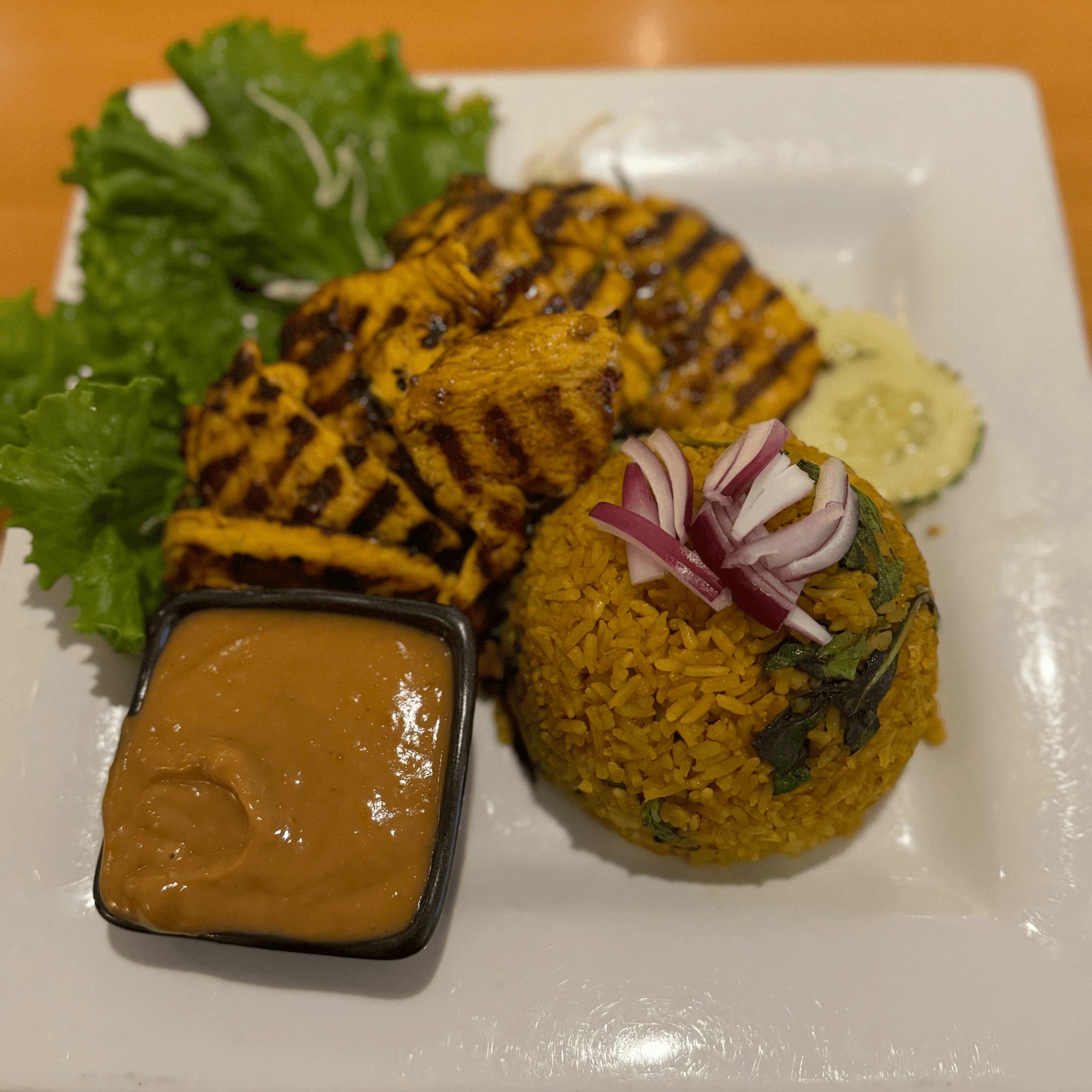 C22.Chicken Satay Dinner.