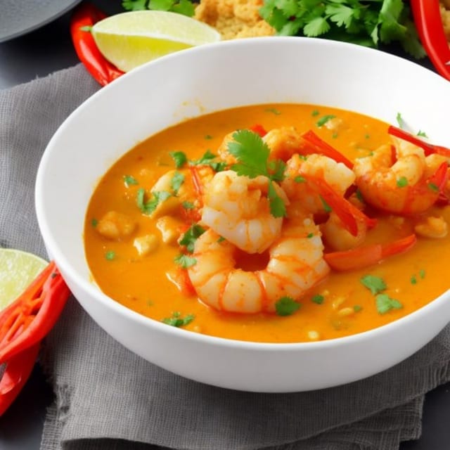 Tom Yum Goong (Thai Style Creamy Soup).